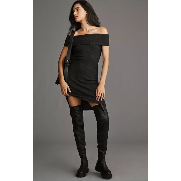 NWT Sol Angeles Thermal Gray Mini Dress - Small - Picture 1 of 4